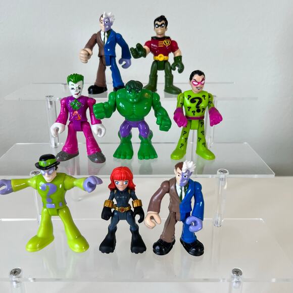 Imaginext Figures DC Marvel Super Hero's Villains Toys Mixed Lot of 8 - Picture 1 of 7